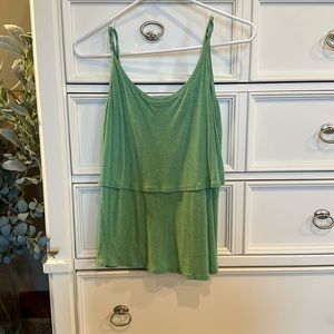 CAbi-Green two tiered tank top